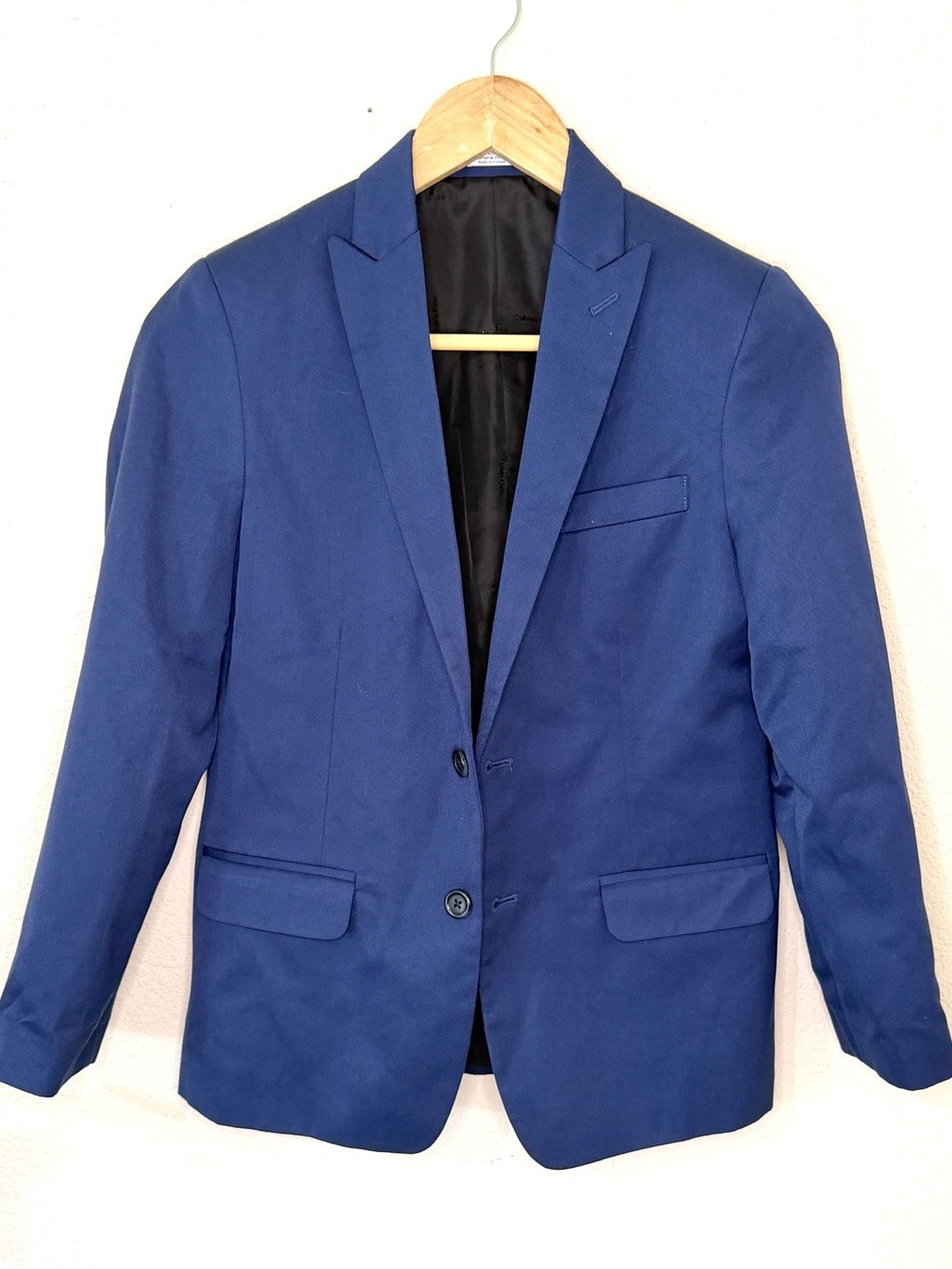 Calvin Klein Blue Suit Sport Coat Blazer Jacket Boys Size 12